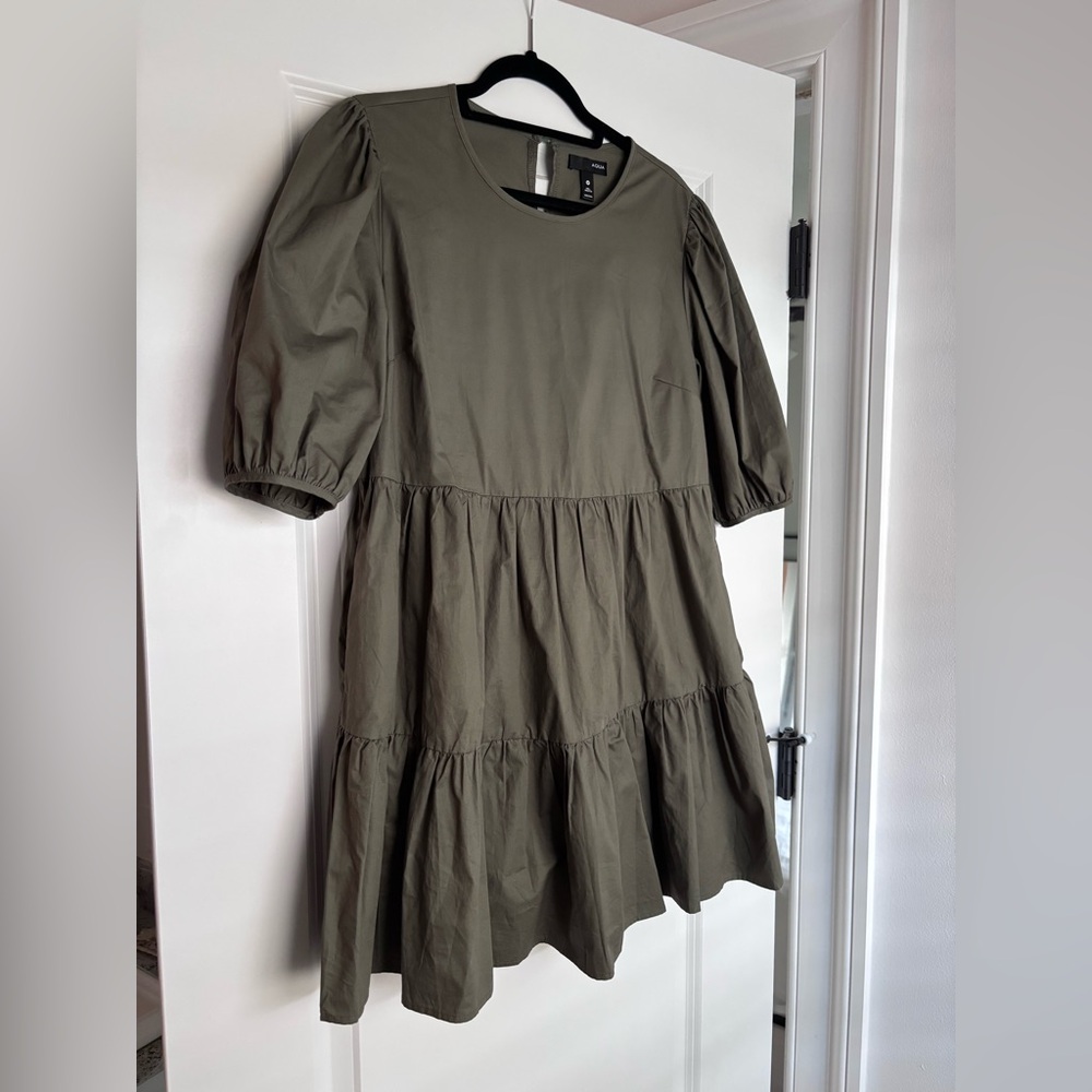 Aqua Olive Green Cotton Top